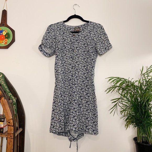 SOLD New York Style Vintage Jumpsuit Romper Floral - Picture 3 of 7